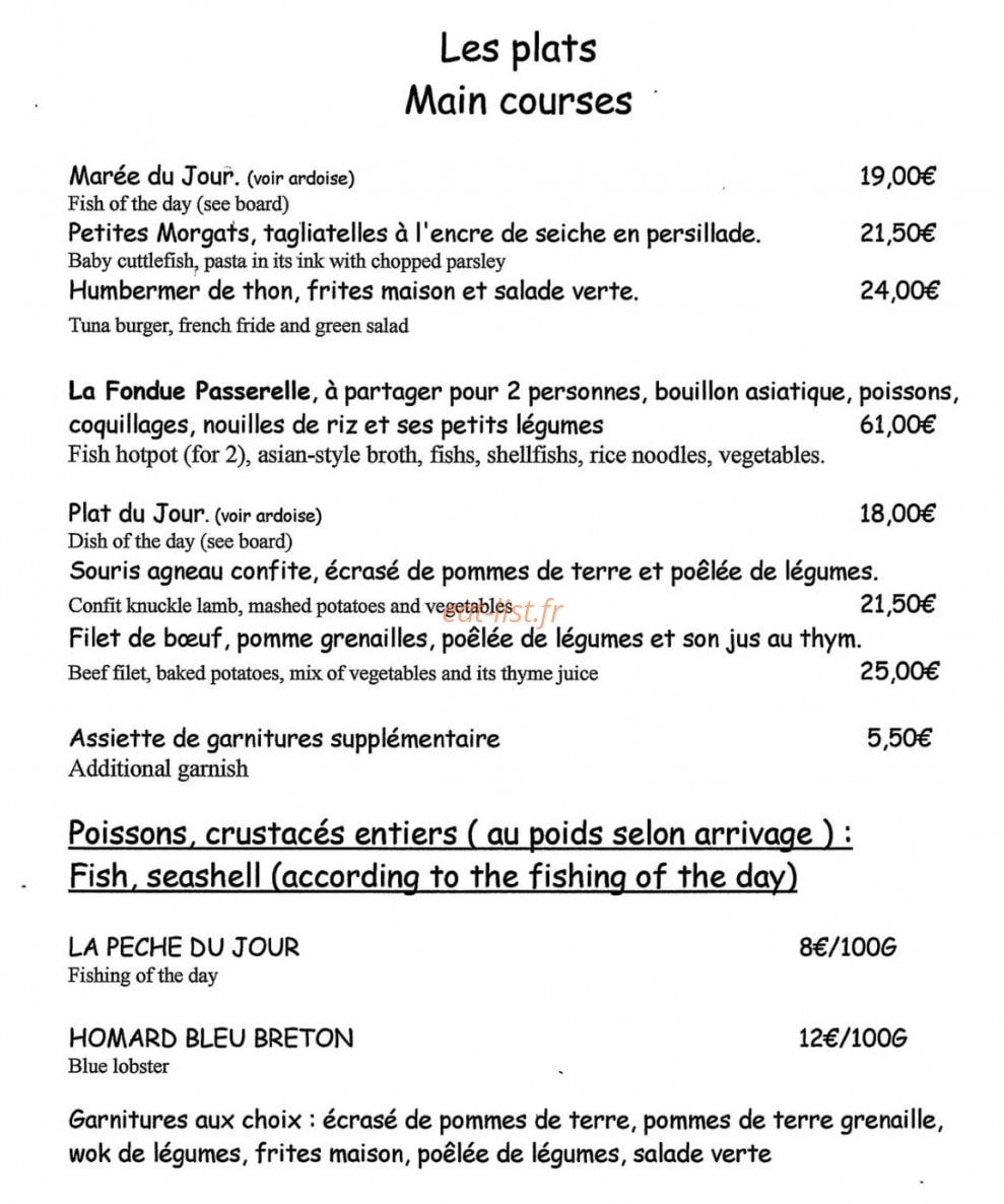 La Passerelle — carte page 2