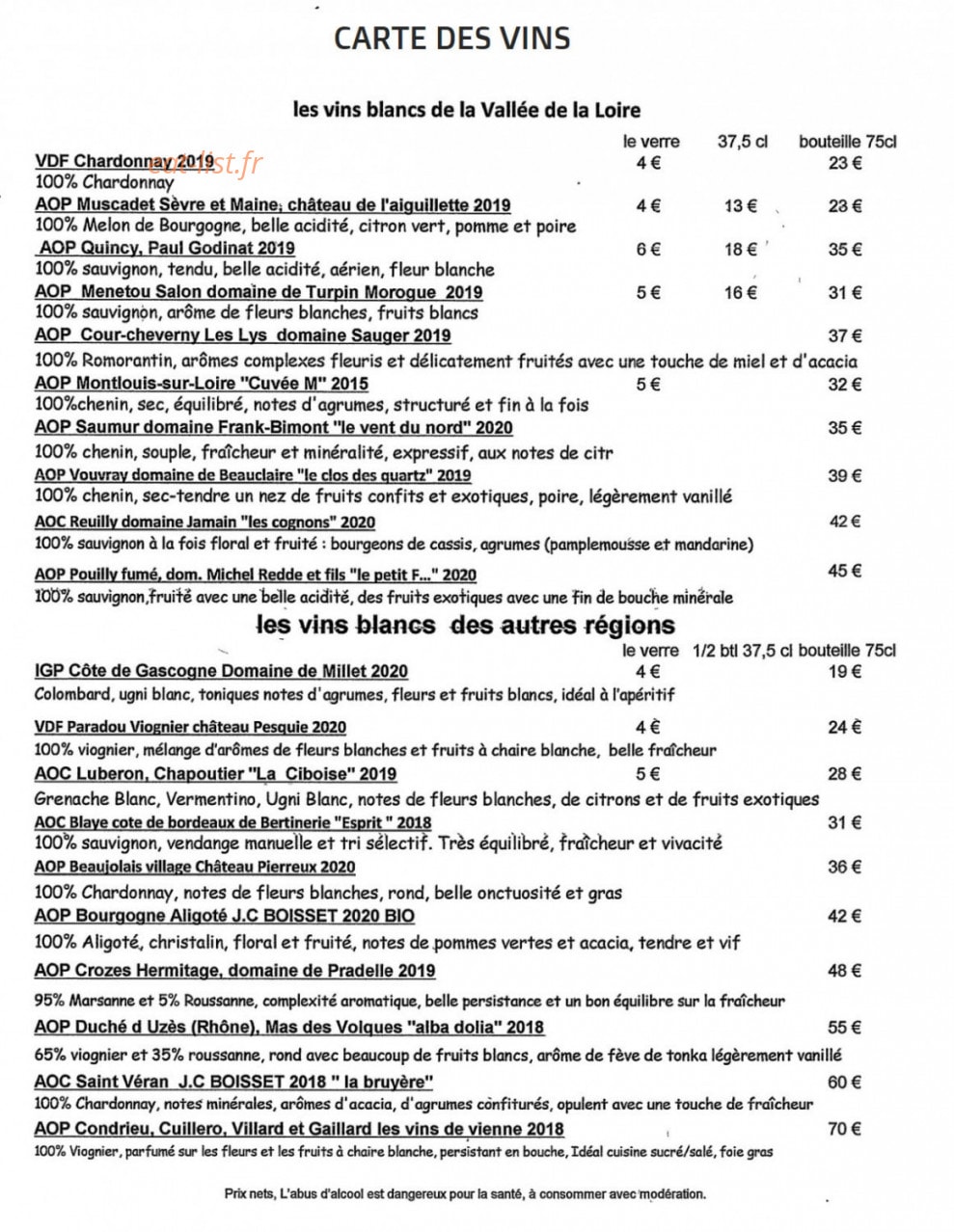 La Passerelle — carte page 6