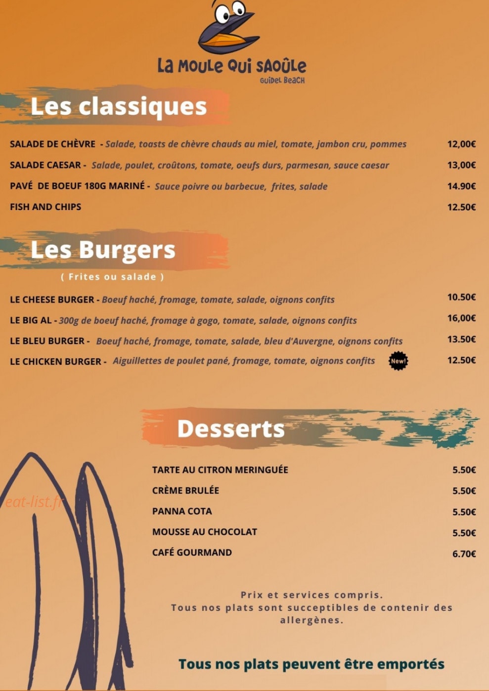 La moule qui saoule — carte page 2