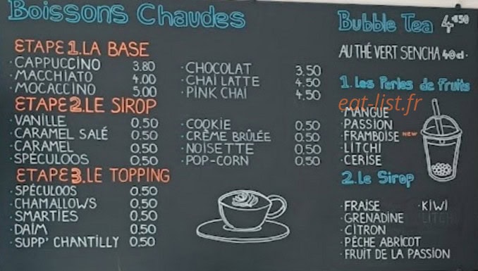 Le Kafé Iodé — carte page 1