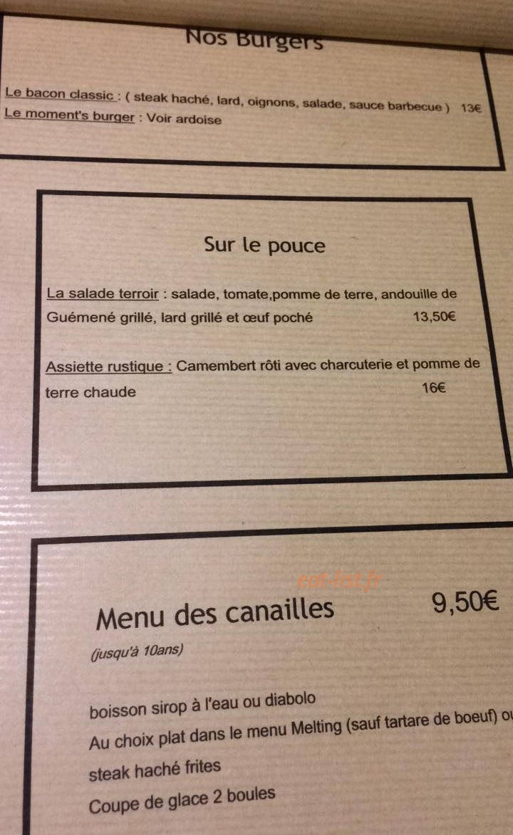 Le melting — carte page 2