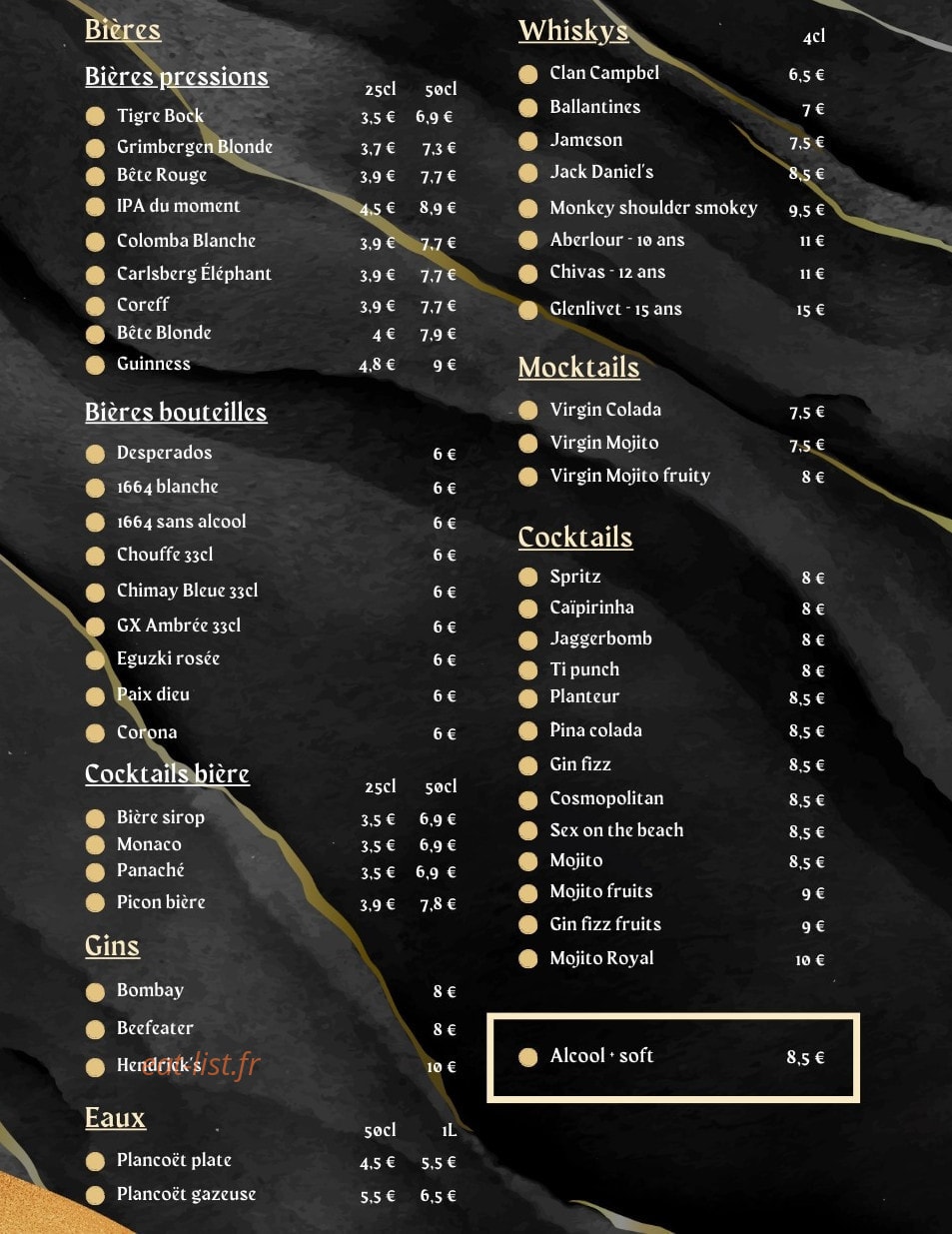 O'Roof — carte page 4