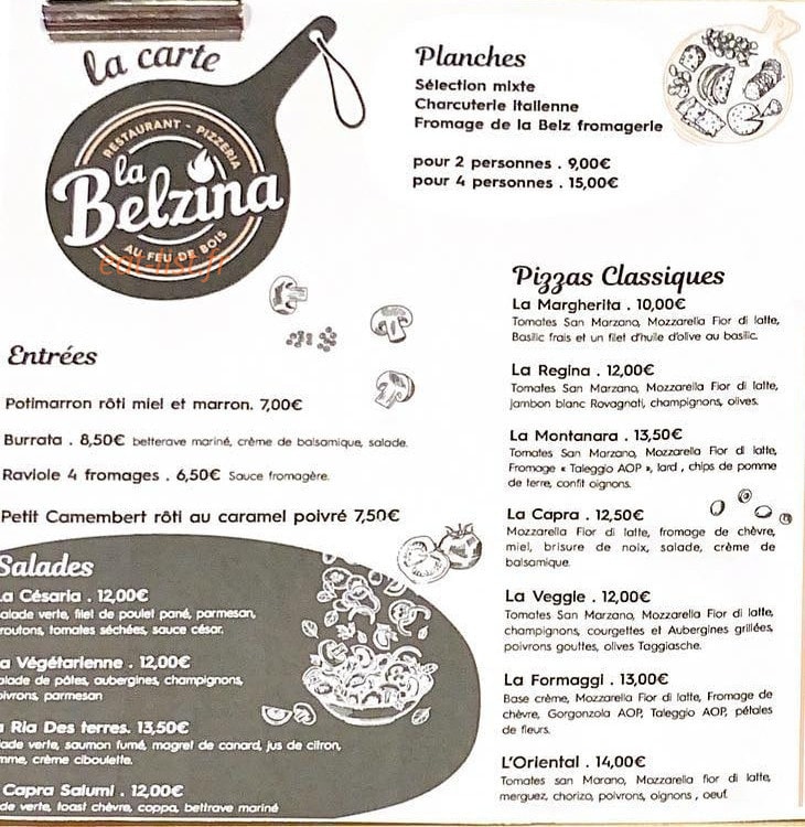 La Belzina — carte page 1