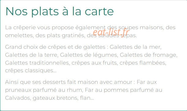 Crêperie des 2 provinces — carte page 1