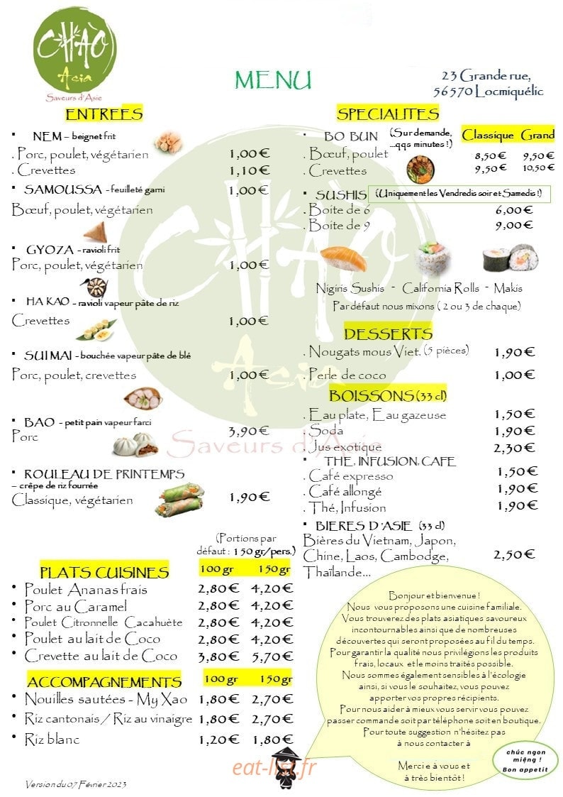 Chao Asia — carte page 1