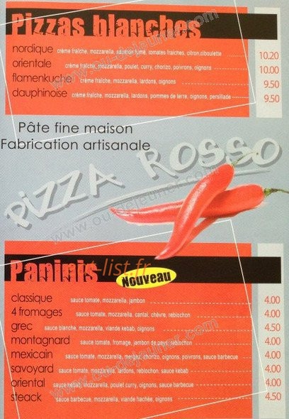 Pizza Rosso — carte page 3
