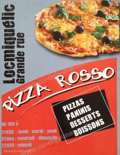Pizza Rosso — carte page 1