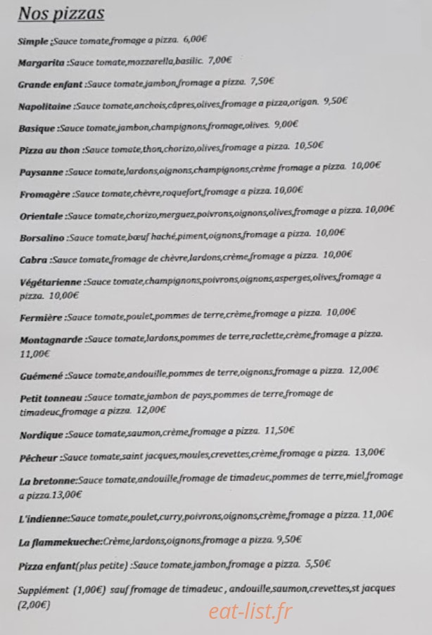 Le Petit Tonneau — carte page 1