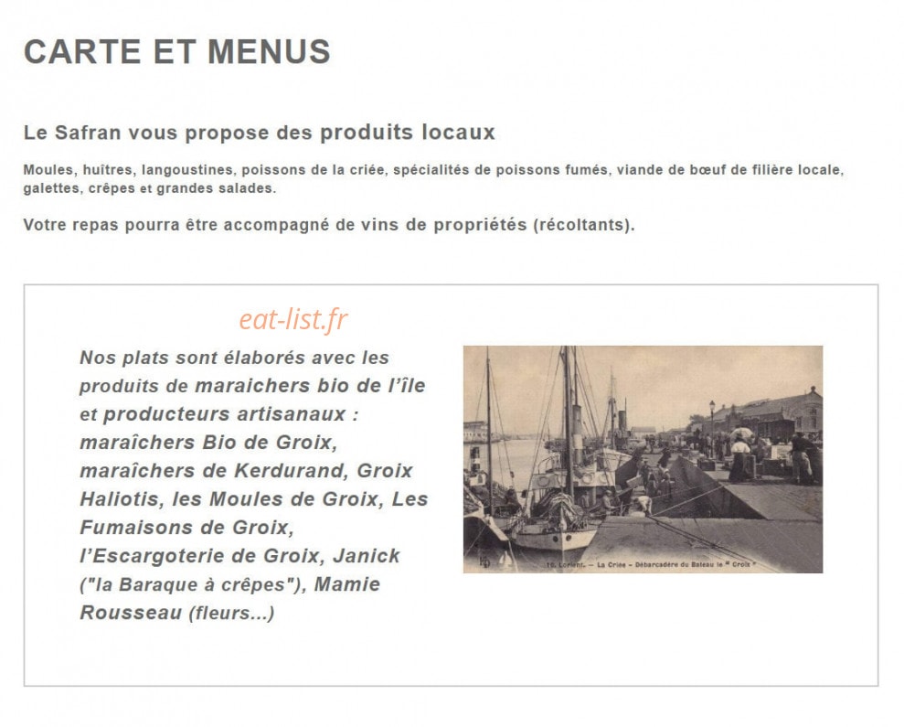 Le Safran — carte page 1