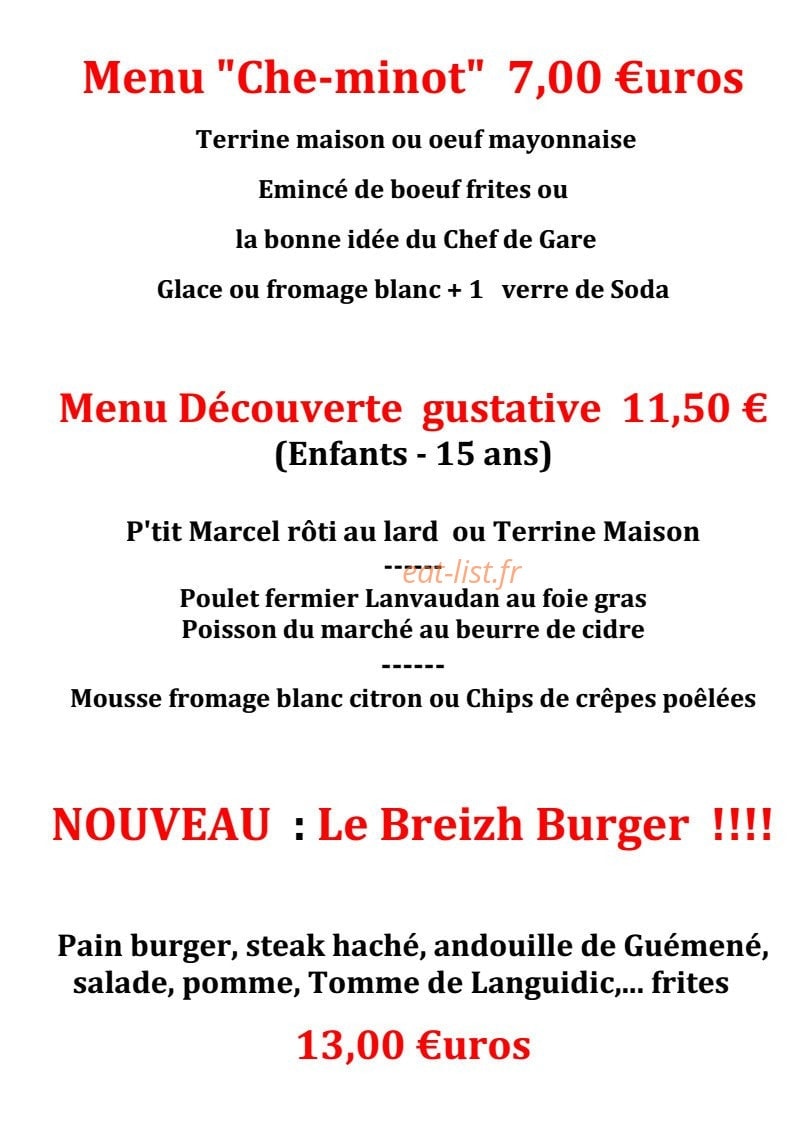 Auberge du chemin de fer — carte page 3