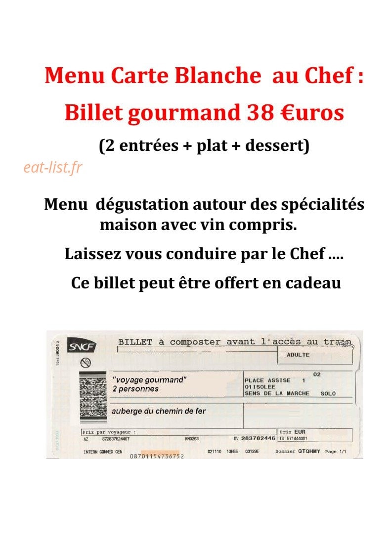 Auberge du chemin de fer — carte page 4