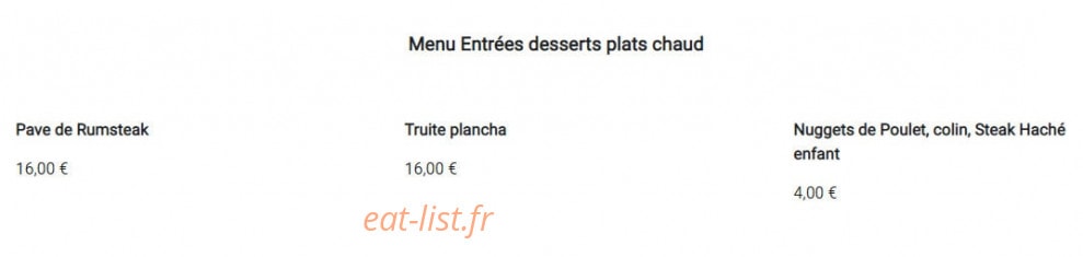 Ó Restaurant — carte page 1