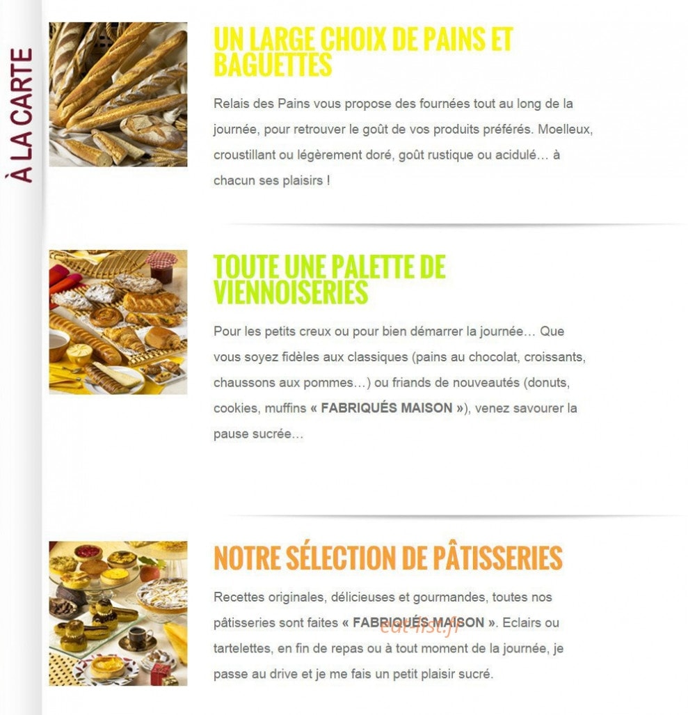 Relais des Pains — carte page 11