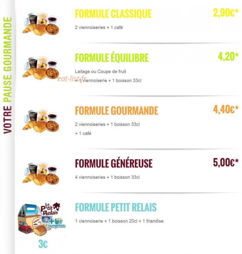 Relais des Pains — carte page 2