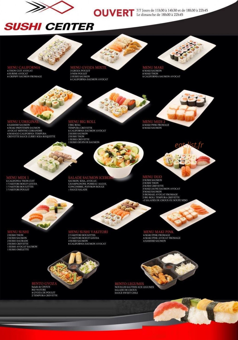 Sushi Center — carte page 2