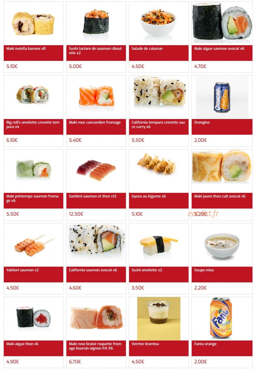 Sushi Center — carte page 5