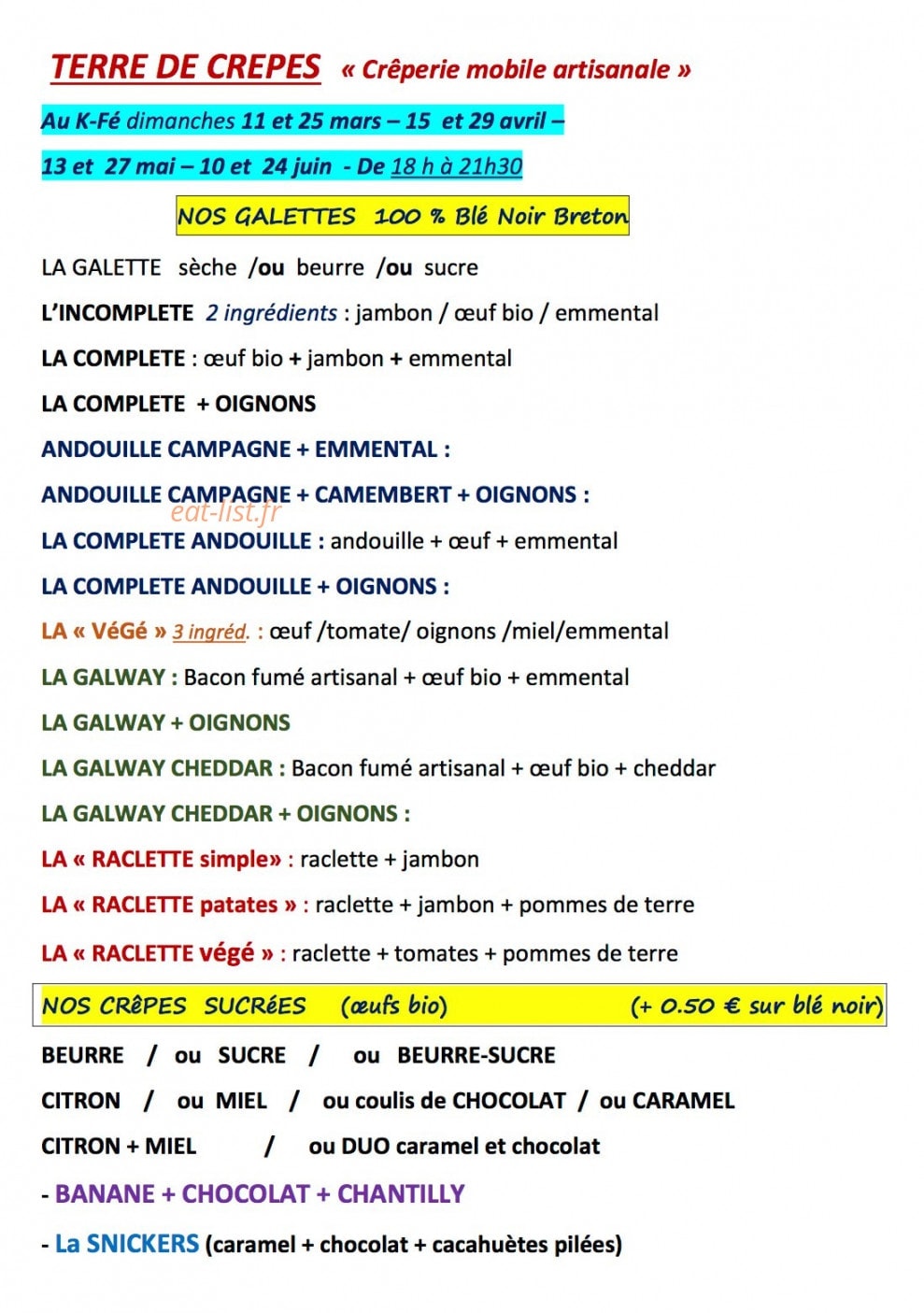 Terre de crêpes — carte page 1