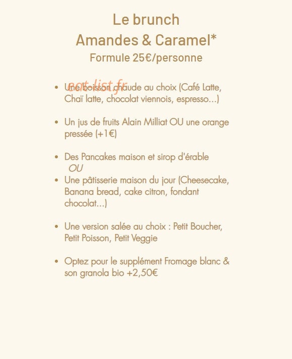 Amandes et Caramel — carte page 2