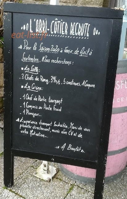 L'Abri Côtier — carte page 1