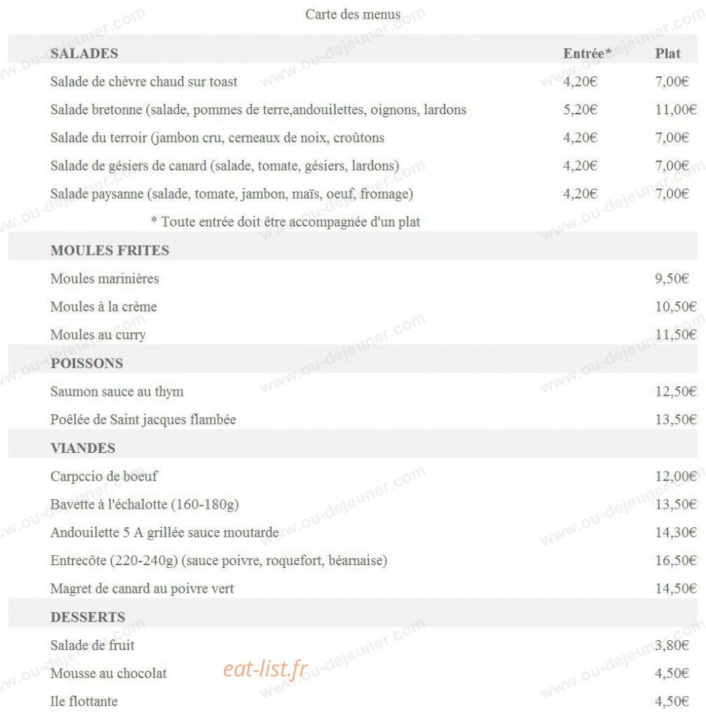 Le Neptune — carte page 1