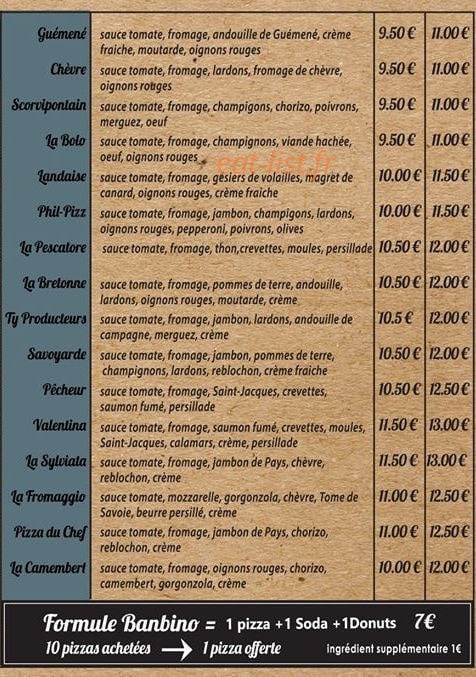 Phil' Pizz — carte page 3