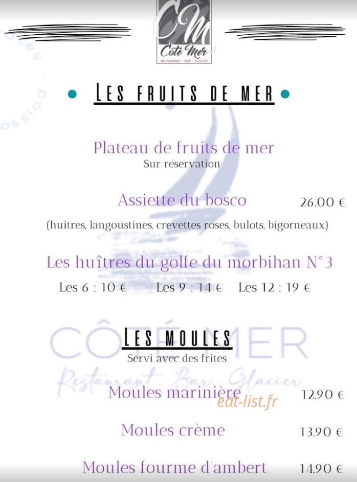 Côté Mer — carte page 3