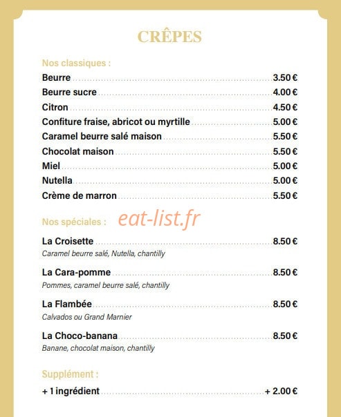 La Croisette — carte page 7