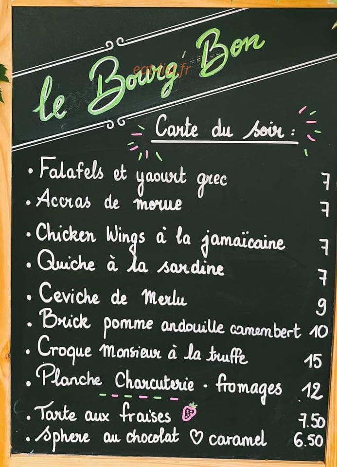 Le Bourg'Bon — carte page 1