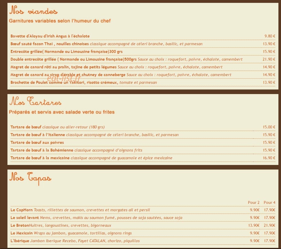 Le cap horn — carte page 3