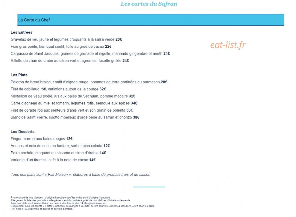 Le Safran — carte page 1