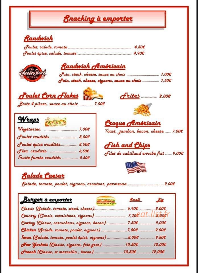 American's Snack — carte page 4