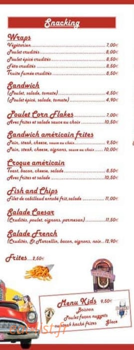 American's Snack — carte page 2