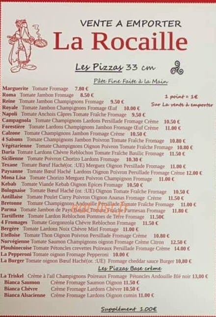 La Rocaille — carte page 1