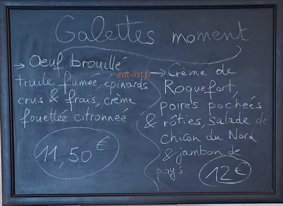 La Crêperie Culottée — carte page 1