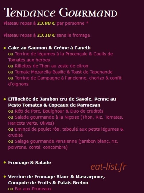 Tendance plateaux — carte page 2