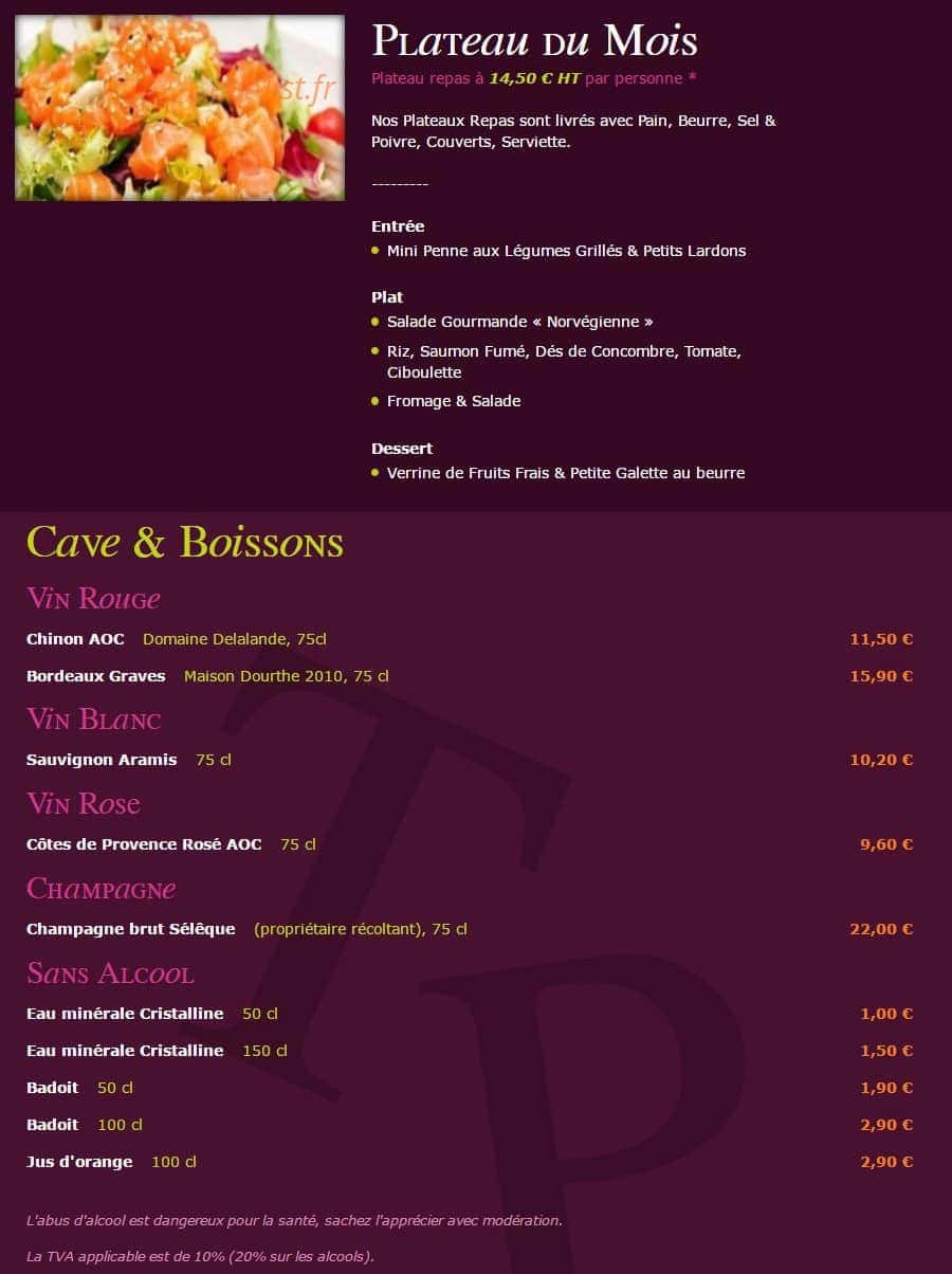 Tendance plateaux — carte page 4