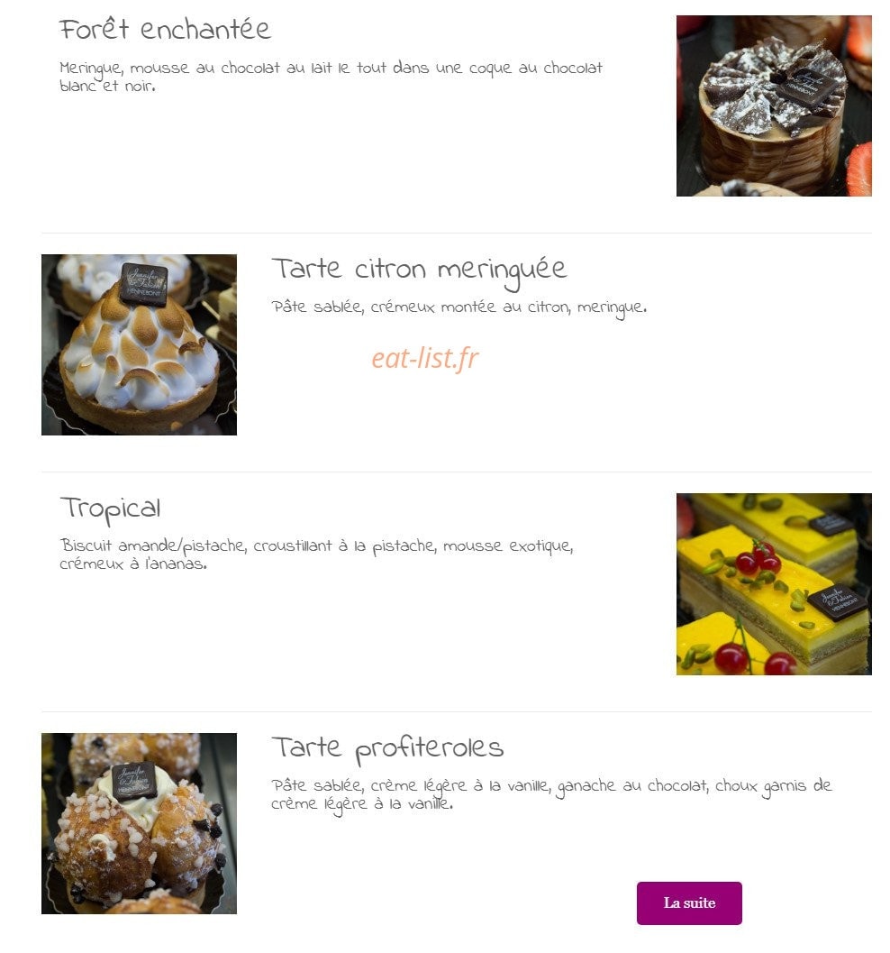 Chocolaterie Fabien — carte page 3