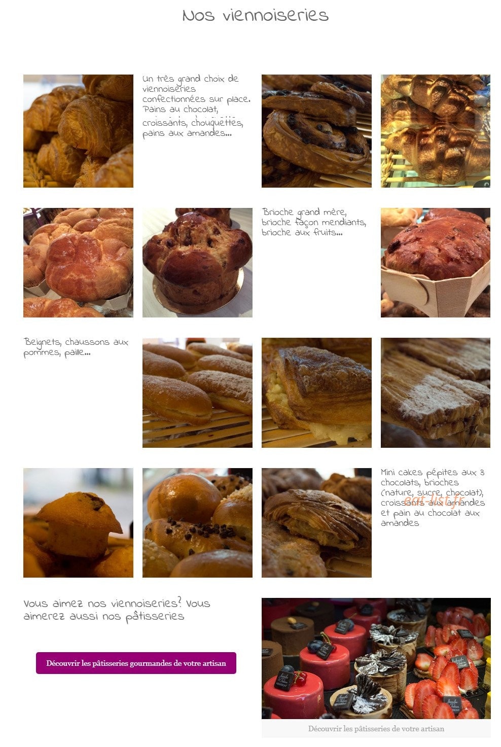 Chocolaterie Fabien — carte page 4