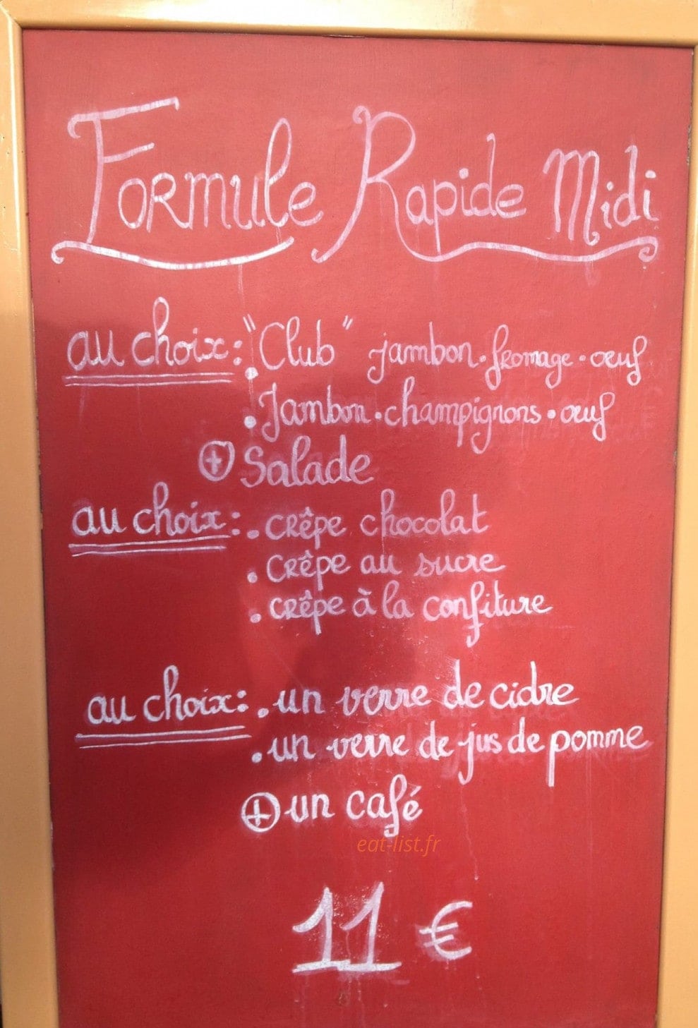 Crêperie Saint Michel — carte page 3
