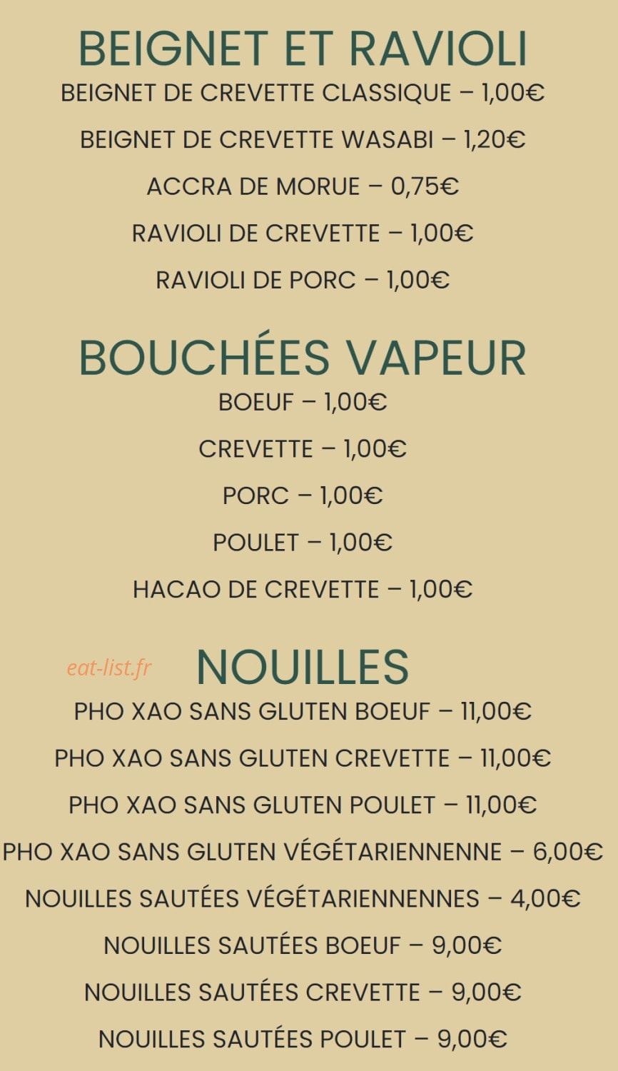 Hanoï Pho — carte page 2