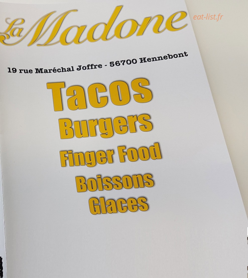 La Madone — carte page 1