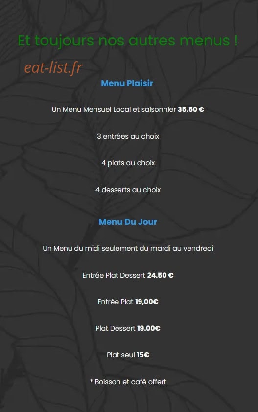 Le Chat Botté — carte page 2