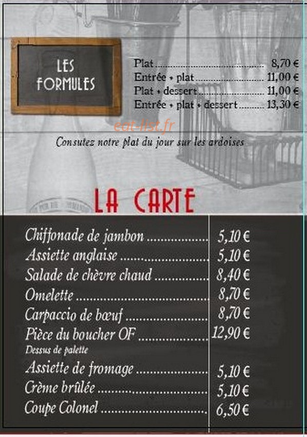 Le Zinc — carte page 2