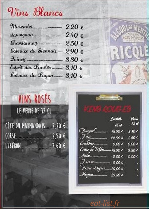 Le Zinc — carte page 3