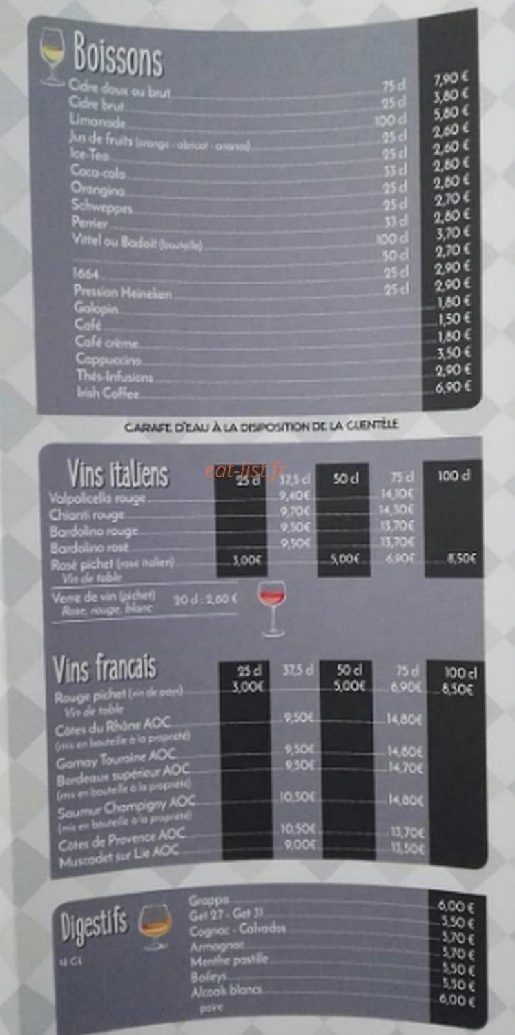 Pizzeria Del Castello — carte page 5
