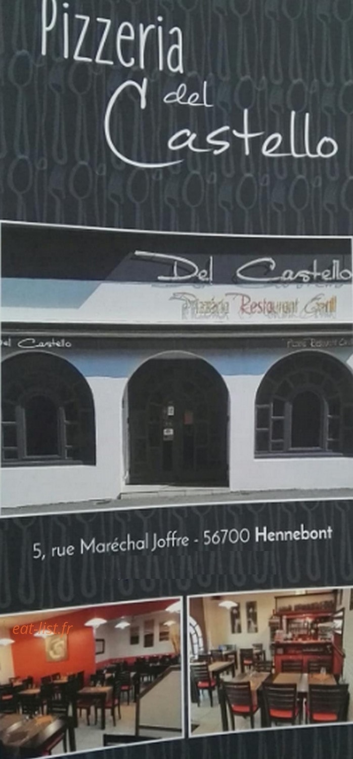 Pizzeria Del Castello — carte page 1