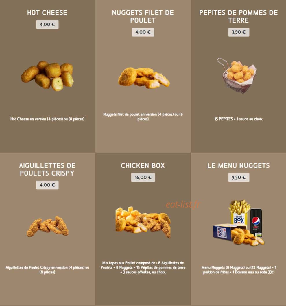 Speed Burger — carte page 8
