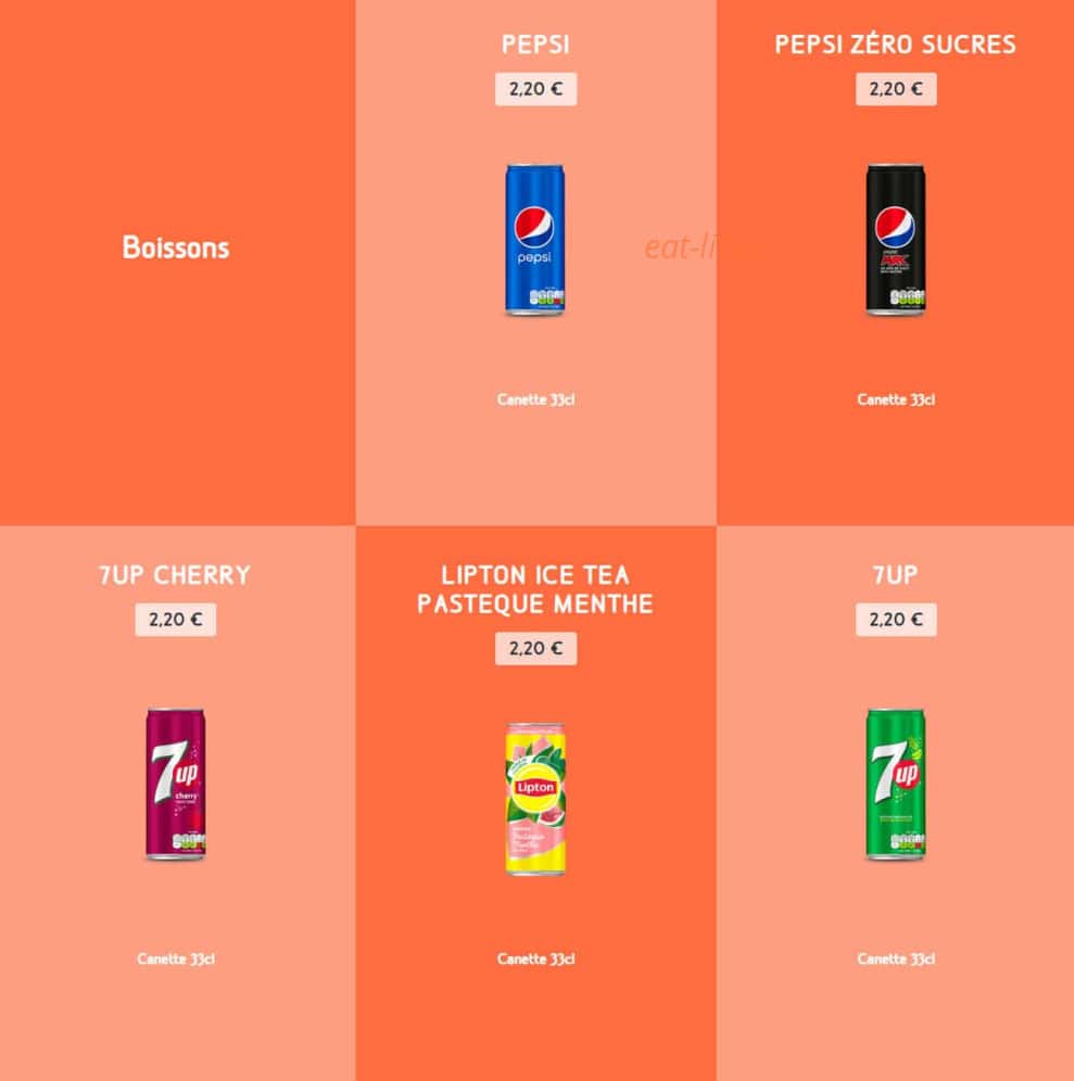 Speed Burger — carte page 14