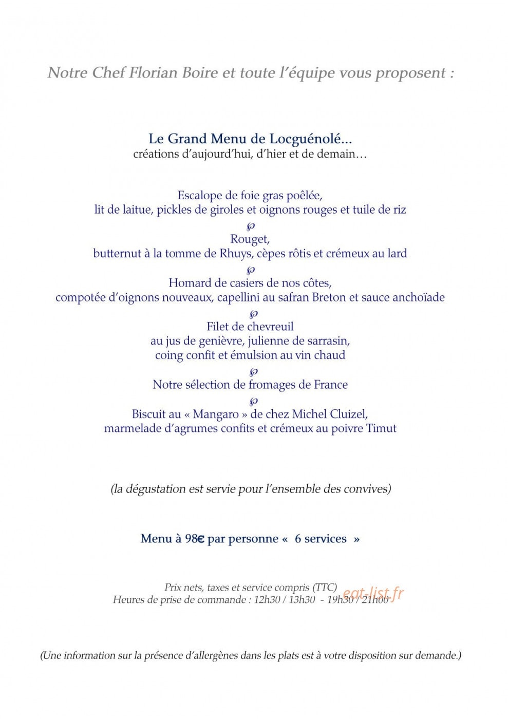 Chateau de Locguenole — carte page 1
