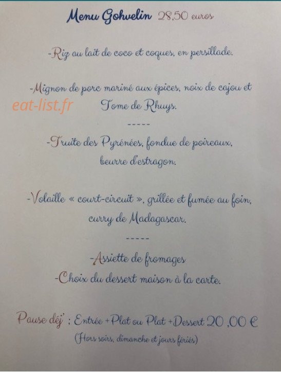 Le Vert d'O — carte page 1